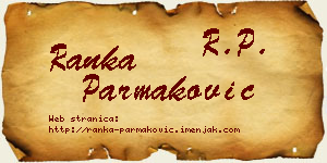 Ranka Parmaković vizit kartica